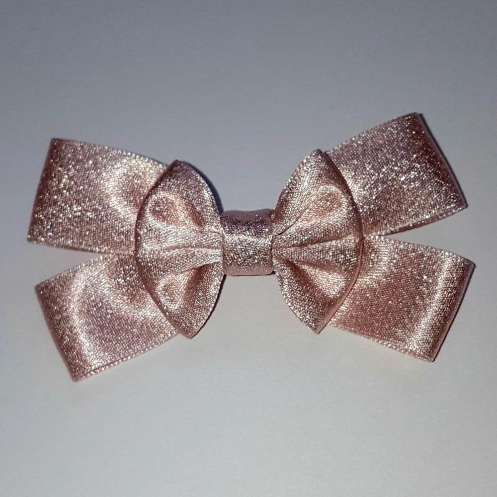 Rose Gold Hair Bow